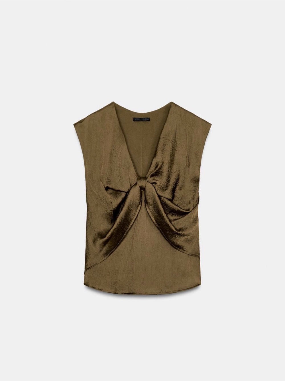 Zara knotted satin effect top 3897/068